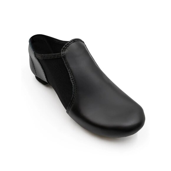 Capezio E-Series EJ2 Black Leather Slip On Jazz Dance Shoes Size 4.5M - Picture 1 of 10